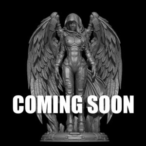 Aelyra "The White Mechanical Angel"​ - Handcrafted Sci-Fi Collectible Statue​