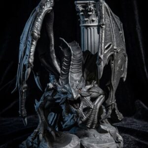 Varkhazar "The Black Dragon" - Resin Statue｜Book Holder